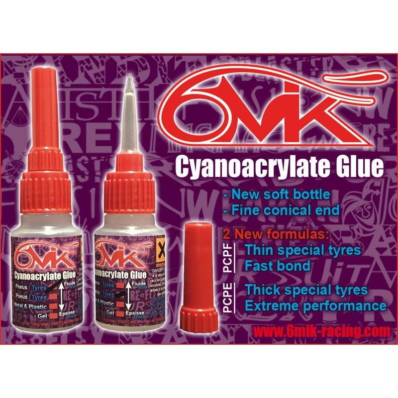 6mik C.A. Glue special"Tyres" - Thin (20 gr)